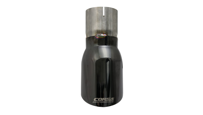 Corsa Performance Single Universal 3.0in Inlet / 4.0in Outlet Black PVD Pro-Series TK006BLK Photo - Unmounted