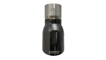 Corsa Performance Single Universal 3.0in Inlet / 4.0in Outlet Black PVD Pro-Series TK006BLK Photo - Unmounted