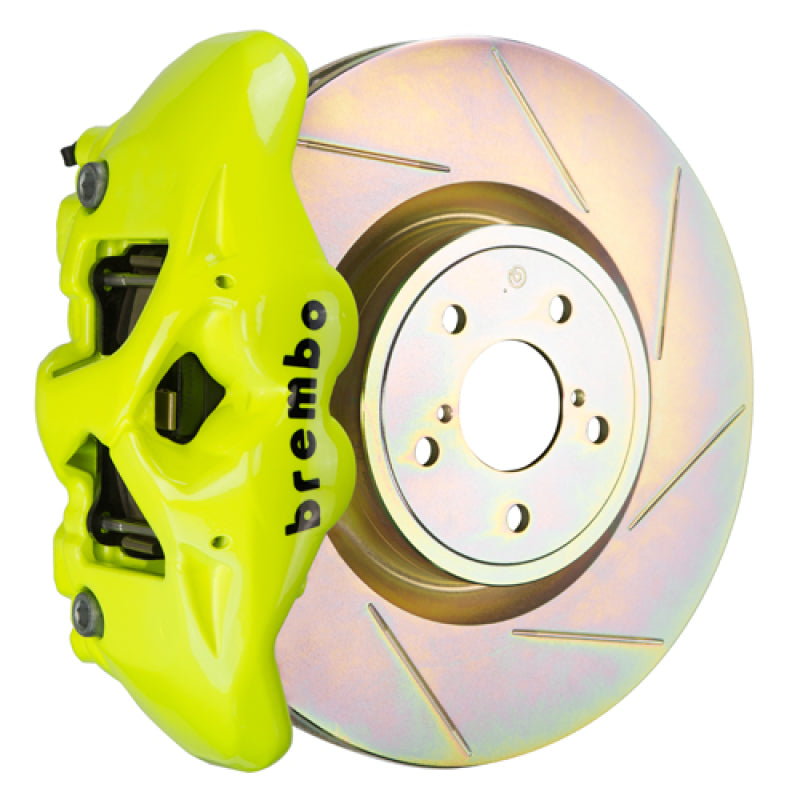 Brembo 15-21 WRX (VA) Front GT BBK 4 Piston Cast 326 x30 1pc Rotor Slotted Type-1- Fluo. Yellow 1S5.6002A7