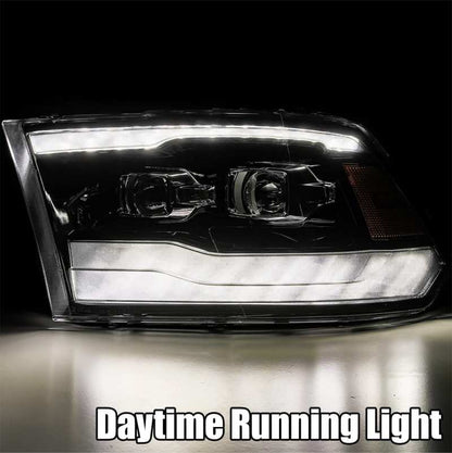 AlphaRex 09-18 Dodge Ram 1500 PRO-Series Projector Headlights Plank Style Alpha Blk w/Seq Signal/DRL 880542 880542 User 2
