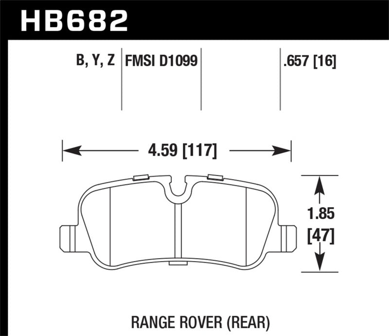 Hawk Disc Brake Pad HB682Y.657 Photo - Primary