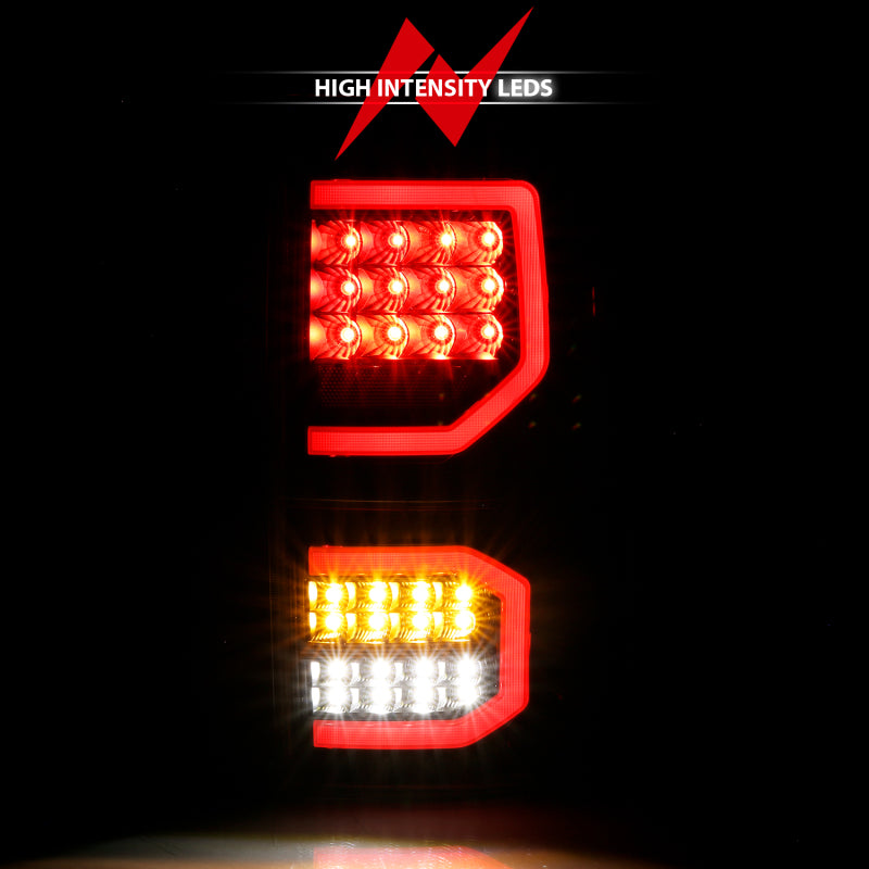 ANZO 2007-2013 Toyota Tundra LED Taillights Plank Style Black w/Clear Lens 311336 311336 User 5