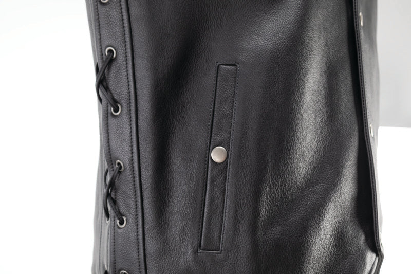 Kuryakyn Leather By River Road Old Skool Leather Vest Black - Large 094433 094433 User 3