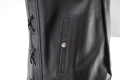 Kuryakyn Leather By River Road Old Skool Leather Vest Black - Large 094433 094433 User 3