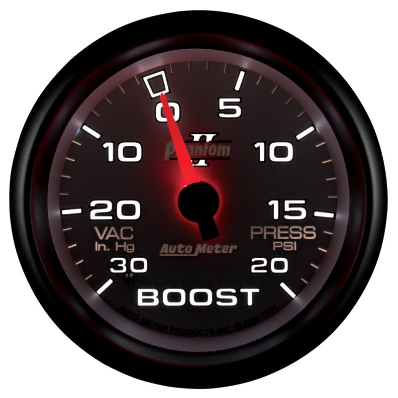 Autometer Gauge, Vac/Boost, 2 5/8", 30inHg-20Psi, Mechanical, Phantom II 7801 User 4