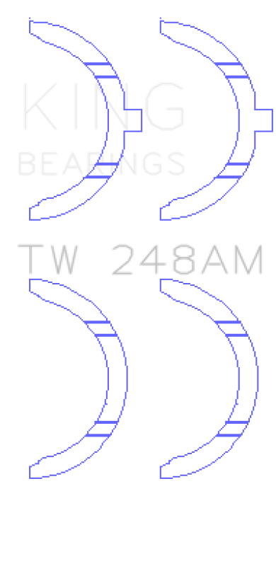 King Engine Bearings King Toyota 3E/3EE/5EFE Thrust Washer Set TW248AM TW248AM Photo - Primary