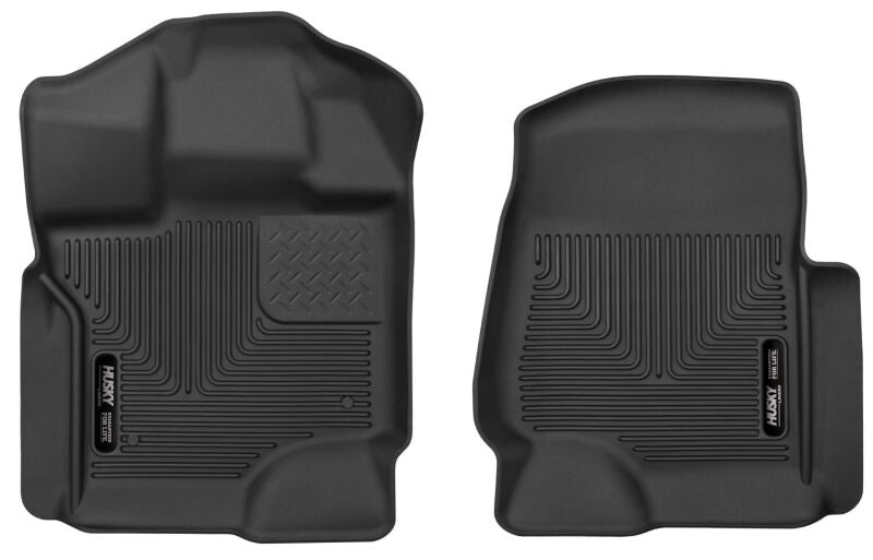 Husky Liners 15 Ford F-150 Super/Super Crew Cab WeatherBeater Black Front Floor 18361 Photo - Primary
