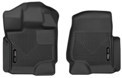 Husky Liners 15 Ford F-150 Super/Super Crew Cab WeatherBeater Black Front Floor 18361 Photo - Primary