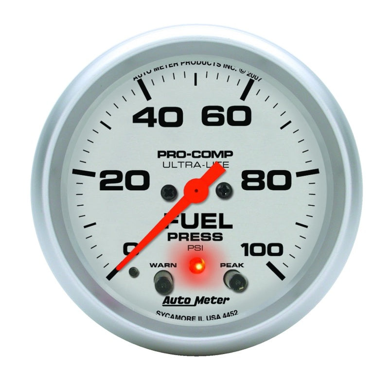Autometer Gauge, Fuel Press, 2 5/8", 100Psi, Digital Stepper Motor w/Peak & Warn 4472 Photo - Primary