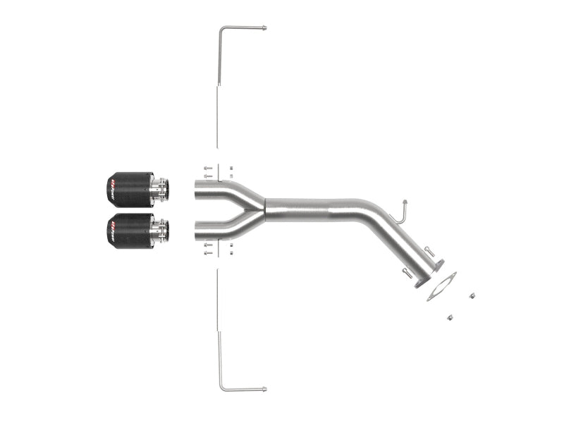aFe Takeda 3in-2.5in 304 SS Axle-Back Exhaust w/ Carbon Tip 19-20 Hyundai Veloster I4-1.6L(t) 49-37012-C 49-37012-C Photo - Unmounted