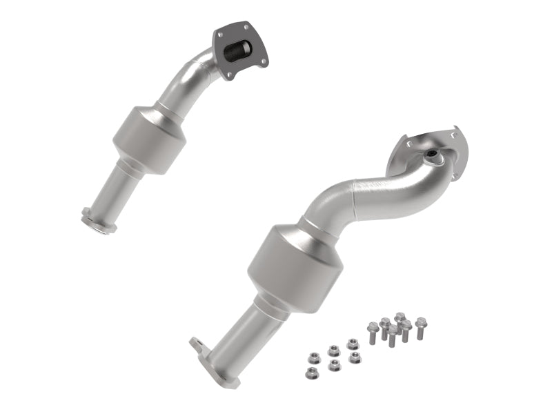 aFe Twisted Steel Down Pipe 409SS w/ Cat 16-17 Toyota Tacoma V6-3.5L 48-46012-HC 48-46012-HC Photo - Primary