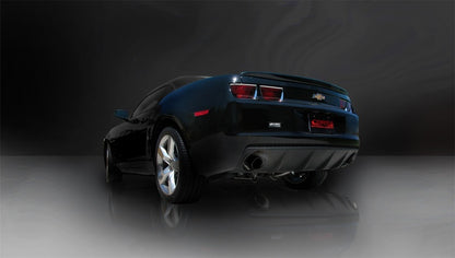 Corsa Performance 10-14 Chevrolet Camaro Coupe SS 6.2L V8 Auto Black Sport Cat-Back + XO 14952BLK Photo - Mounted