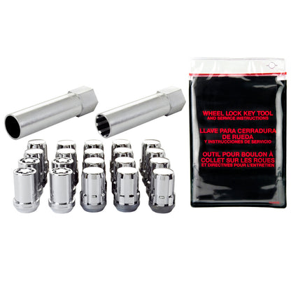 McGard SplineDrive Tuner 5 Lug Install Kit w/Locks & Tool (Cone) M12X1.5 / 13/16 Hex - Chrome 65557 65557 Photo - Primary