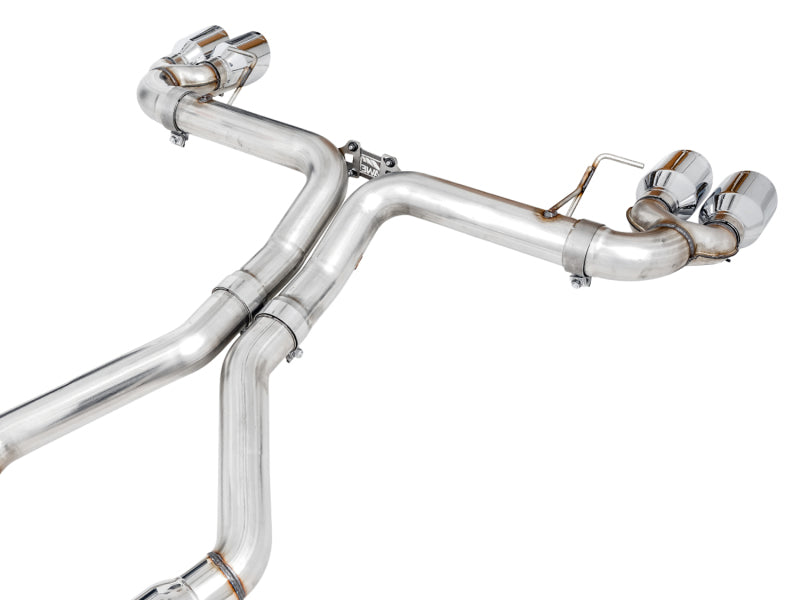 AWE Tuning 2019+ BMW M340i (G20) Track Edition Exhaust - Quad Chrome Silver Tips 3020-42078 3020-42078 Photo - out of package