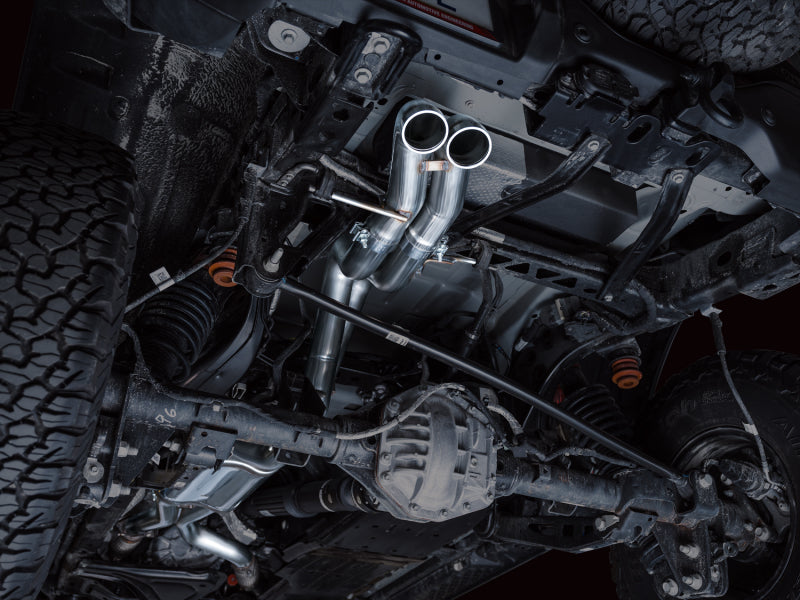 AWE Tuning 22-24 Ford Bronco Raptor 4WD Dual BashGuards Cat-Back SwitchPath Exhaust (No Tips) 3025-31327 3025-31327 Photo - Mounted