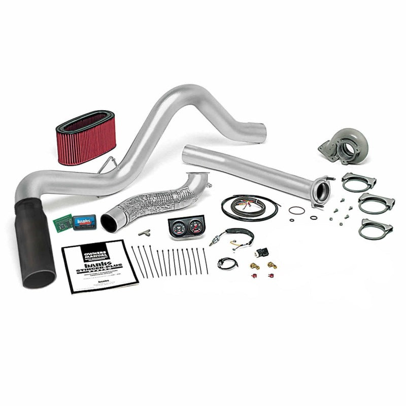 Banks Power 95.5-97 Ford 7.3L Man Stinger-Plus System - SS Single Exhaust w/ Black Tip 48560-B 48560-B Photo - Primary