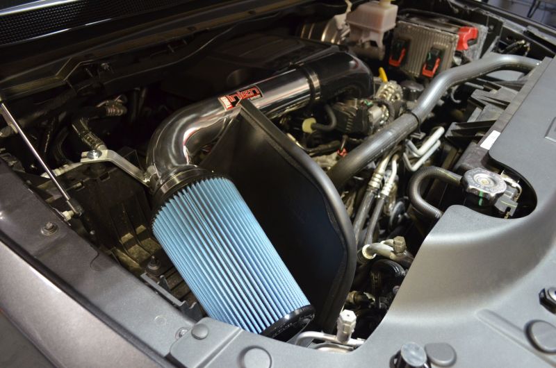 Injen 19-20 Ram 1500 V8-5.7L Wrinkle Black PF Cold Air Intake System PF8056WB PF8056WB Photo - Mounted