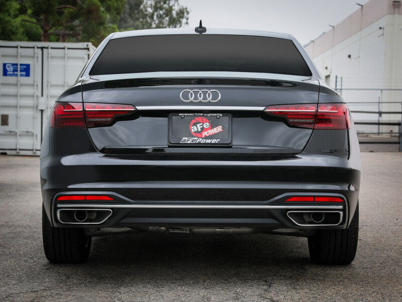 aFe 20-21 Audi A4 L4-2.0L (t) MACH Force-Xp 3in to 2-1/2in Stainless Steel Cat-Back Exhaust System 49-36446 49-36446 Photo - Mounted
