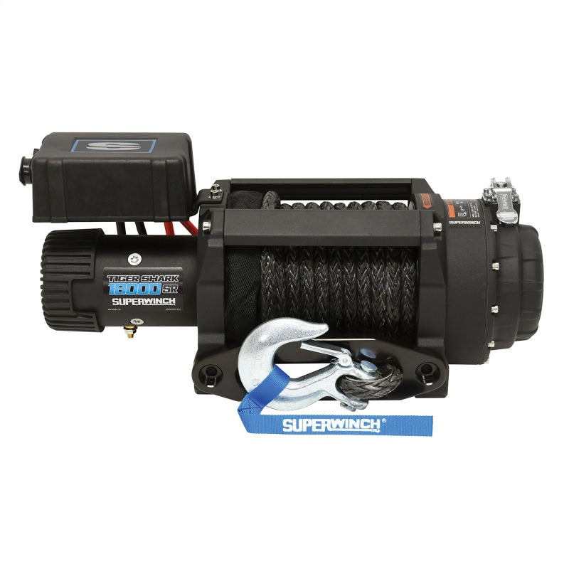 Superwinch 18000 LBS 12V DC 33/64in x 79 ft Synthetic Rope Tiger Shark 18000SR Winch 1518001 1518001 Photo - Unmounted