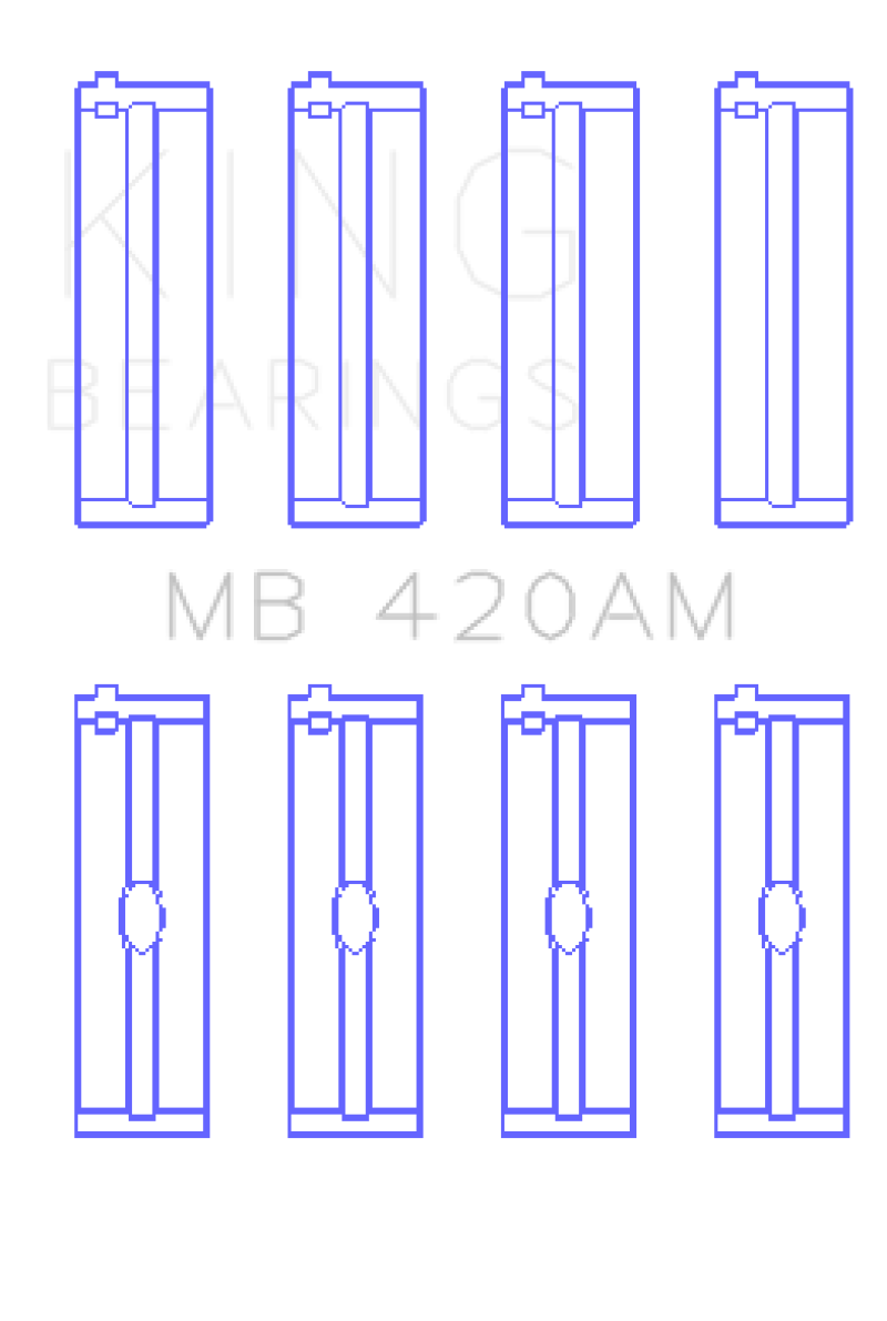 King Engine Bearings King Ford Zephyr V6 (Size +0.10) Main Bearing Set MB420AM010 MB420AM010 Photo - Primary