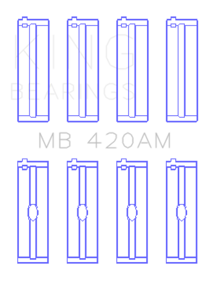 King Engine Bearings King Ford Zephyr V6 (Size +0.10) Main Bearing Set MB420AM010 MB420AM010 Photo - Primary