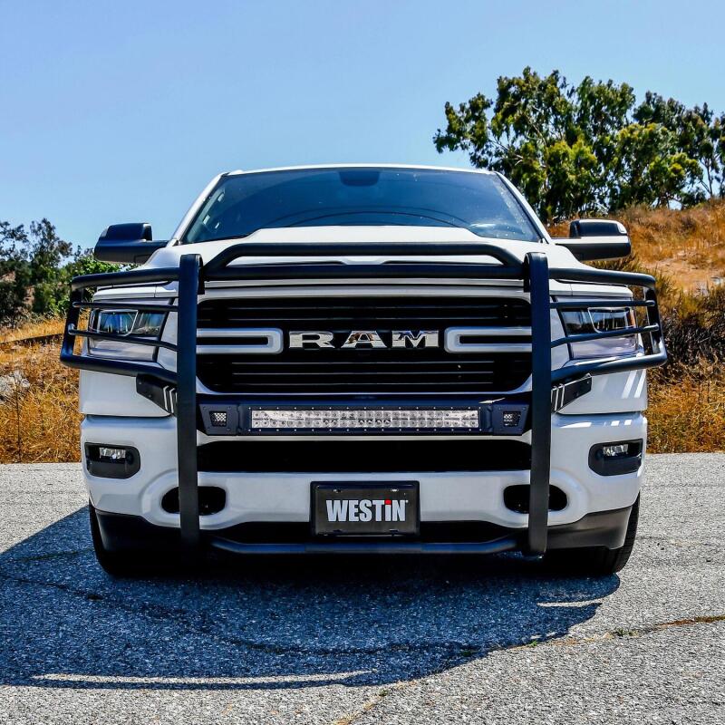 Westin 19-21 Ram 1500 Sportsman X Grille Guard - Textured Black (Excluding Classic & Rebel) 40-33975 40-33975 Photo - Mounted