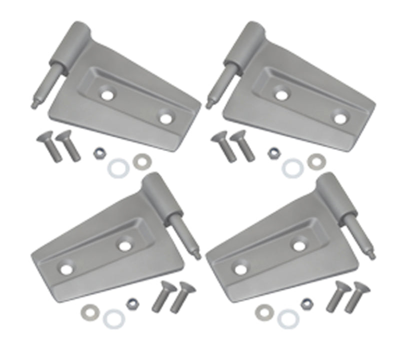 Kentrol 07-18 Jeep Wrangler JK Door Hinge Set 4 Pieces 2 Door Bare Grey 40575 40575 Photo - Primary