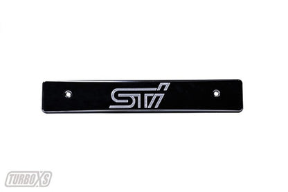 Turbo XS 08-14 Subaru WRX/STi Billet Aluminum License Plate Delete Black Machined STi Logo WS08-LPD-BLK-STI WS08-LPD-BLK-STI Photo - Primary