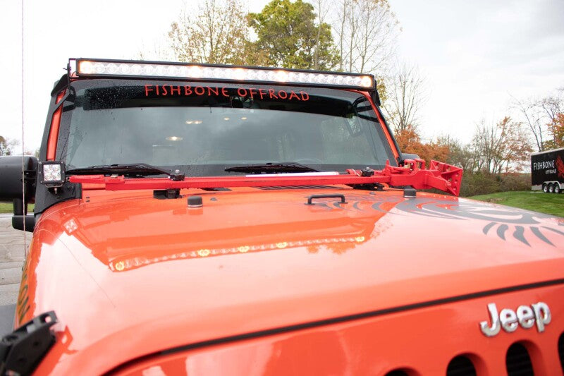 Fishbone Offroad Hood Mounted Hi-Lift Jack Mount JK/JL/JT FB31317 FB31317 Photo - lifestyle view