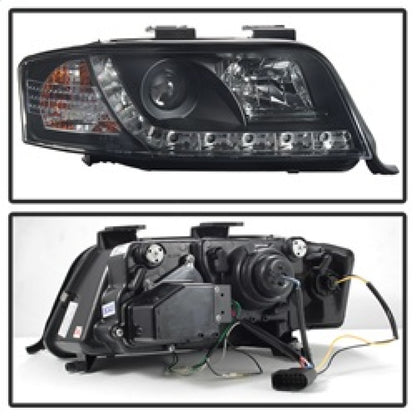 Spyder Audi A6 02-04 Projector Headlights Halogen Model Only - DRL Black PRO-YD-ADA601-DRL-BK 5008657 5008657 Photo - Unmounted