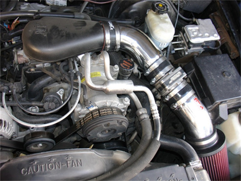 Injen Polished Power-Flow Air Intake 94-04 S10 Sonoma Jimmy Blazer 4.3L V6 PF7021P Photo - Mounted