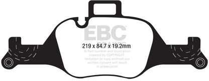 EBC 2017+ BMW 530 G30 Yellowstuff Front Brake Pads DP42289R DP42289R Photo - Primary