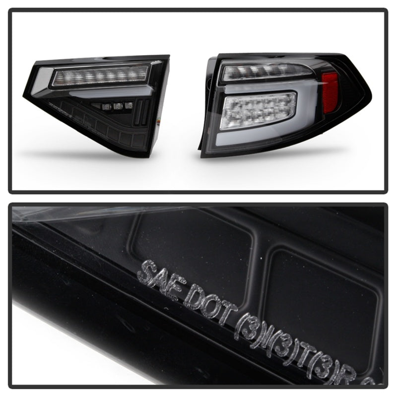 Spyder 08-14 Subara Impreza WRX Hatchback LED Tail Lights Seq Signal Black ALT-YD-SI085D-SEQ-BK 5086730 5086730 Photo - Unmounted