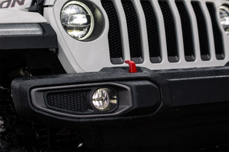 KC HiLiTES 4" Gravity® LED G4 - 2-Light System - SAE/ECE - 10W Fog Beam - for 18-24 Jeep JL / JT Steel Bumper 504 504 Photo - Mounted