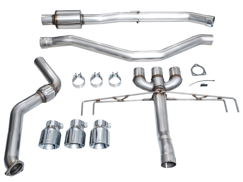 AWE Tuning 2024 Acura Integra Type S DE5 FWD Track Edition Exhaust w/ Triple Chrome Silver Tips 3020-52335 3020-52335 Photo - out of package