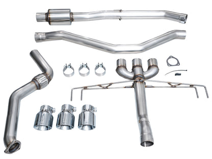 AWE Tuning 2024 Acura Integra Type S DE5 FWD Track Edition Exhaust w/ Triple Chrome Silver Tips 3020-52335 3020-52335 Photo - out of package