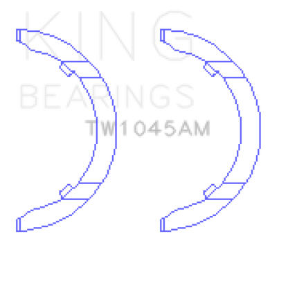 King Engine Bearings King 1798 Audi CDAA/CDHA/CDHB/CDAB Thrust Washer Set TW1045AM TW1045AM Photo - Primary