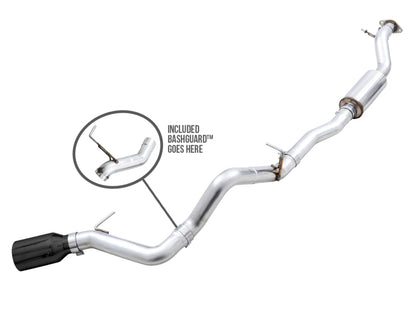 AWE Tuning 2021+ Ford Bronco 0FG Single Rear Exit Exhaust w/Diamond Black Tip & Bash Guard 3015-23789 3015-23789 Photo - out of package