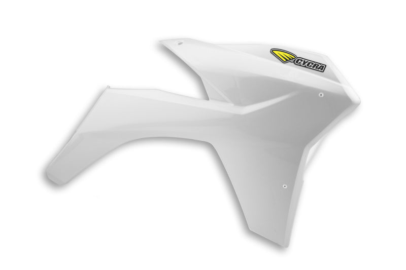 Cycra 11-13 KTM 125-500 SX/XC/SX-F/XC-F/XC-W/XCF-W/EXC-F Powerflow Radiator Shrouds White 1CYC-1896-42 1CYC-1896-42 Photo - Primary