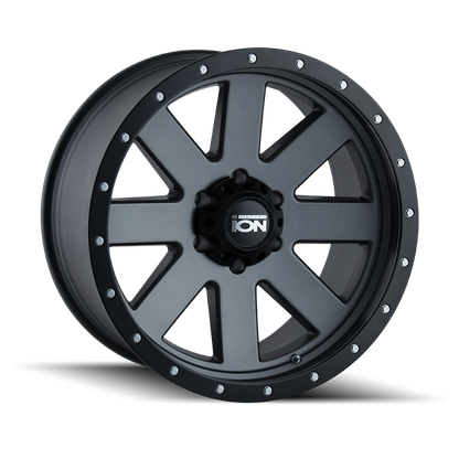 ION Wheels ION Type 134 20x10 / 6x135 BP / -19mm Offset / 87mm Hub Matte Gunmetal/Black Beadlock Wheel 134-2136MG 134-2136MG Photo - Primary