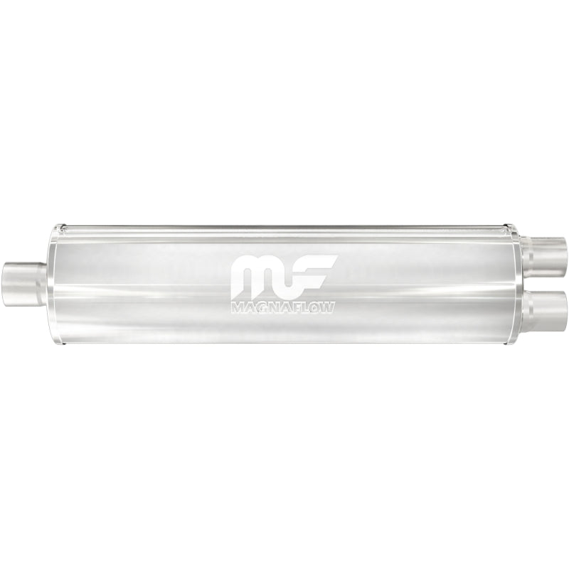 MagnaFlow 7" Round Center/Dual Straight Through Performance Muffler 12762 Photo - Primary