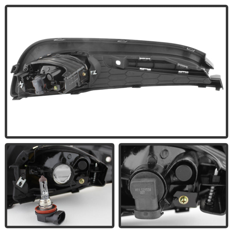 Spyder Honda Civic 2013-2014 4dr OEM Fog Light W/Switch Clear FL-HC2013-4D-C 5077745 5077745 User 1