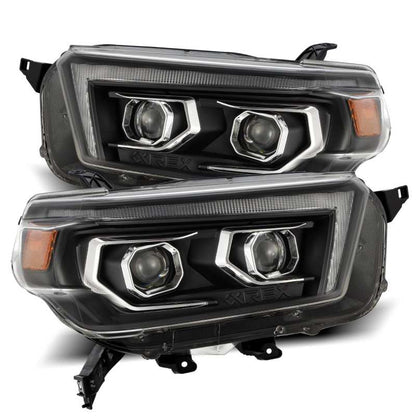 AlphaRex 10-13 Toyota 4Runner PRO-Series Projector Headlights Plank Style Black w/Seq Signal/DRL 880755 880755 Photo - Primary