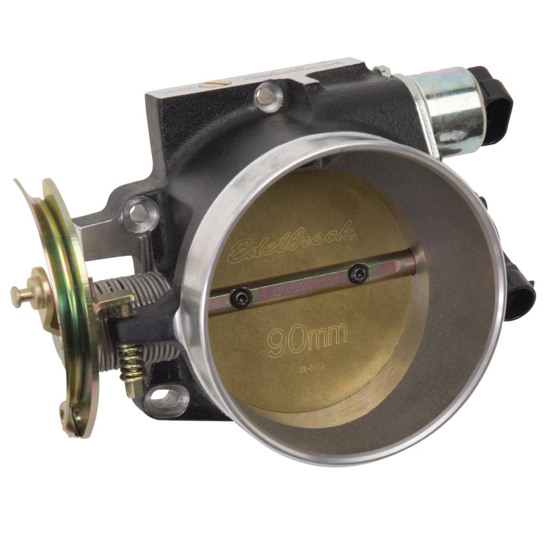 Edelbrock Throttle Body Victor Universal LS1 90mm Black Mini Texture Powder Coating 38643 38643 Photo - Primary