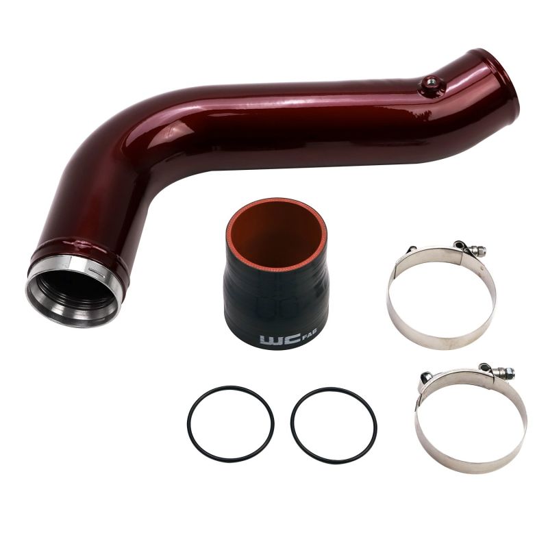 Wehrli 17-19 Chevrolet 6.6L L5P Duramax Passenger Side 3.5in Intercooler Pipe - Shocker Yellow WCF100530-SY WCF100530-SY User 1