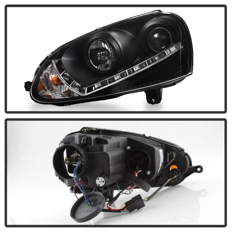 Spyder Volkswagen GTI 06-09/Jetta 06-09 Halogen Model Only - DRL Black PRO-YD-VG06-DRL-BK 5017505 5017505 Photo - Unmounted