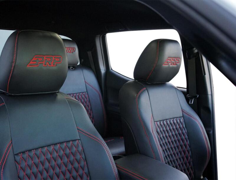 PRP Seats PRP 16-23 Toyota Tacoma Front Seat Covers (Pair) - Black/Olive Green B053-04 B053-04 Photo - Close Up