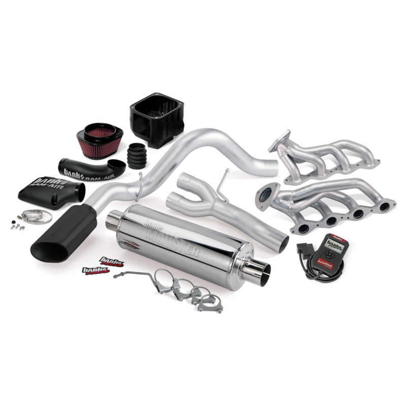 Banks Power 09 Chevy 5.3L CCSB/ECSB FFV PowerPack System - SS Single Exhaust w/ Black Tip 48077-B 48077-B Photo - Primary
