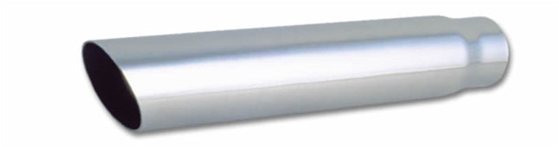 Vibrant 3" Round Stainless Steel Tip (Single Wall, Angle Cut) - 2.5" inlet, 18 1551 Photo - Primary