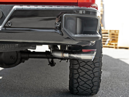 aFe Vulcan Series 3in 304SS Exhaust Cat-Back w/ Pol Tips 2019 GM Silverado / Sierra 1500 L4-2.7L (t) 49-34109-P 49-34109-P Photo - Mounted